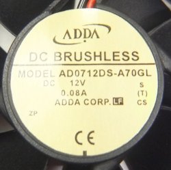 画像4: SONY ブルーレイディスクレコーダー BDZ-L70用ファン AD0712DS-A70GL 完動品 