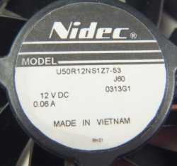 画像3: 三菱BDレコーダー　DVR-BZ130用ファン U50R12NS1Z7-53 2006ML-04W-S29完動品